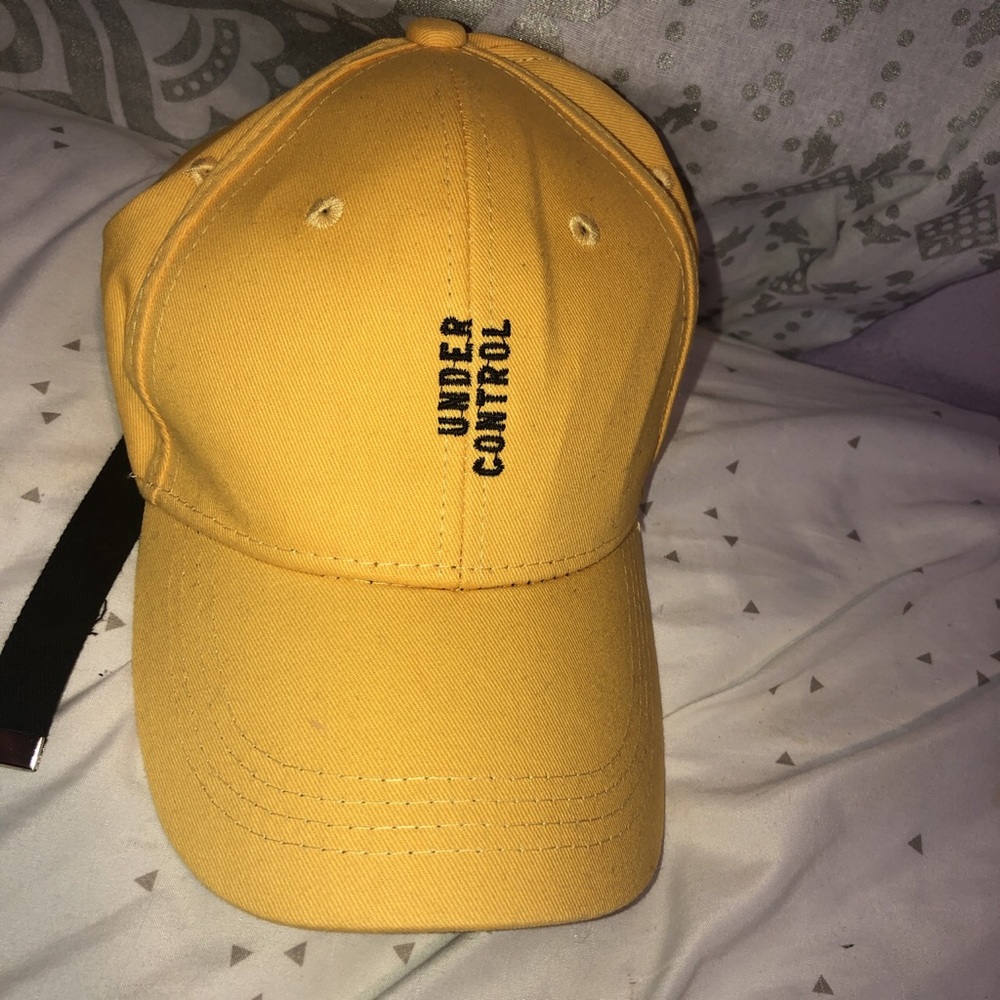 Yellow "under control" baseball hat